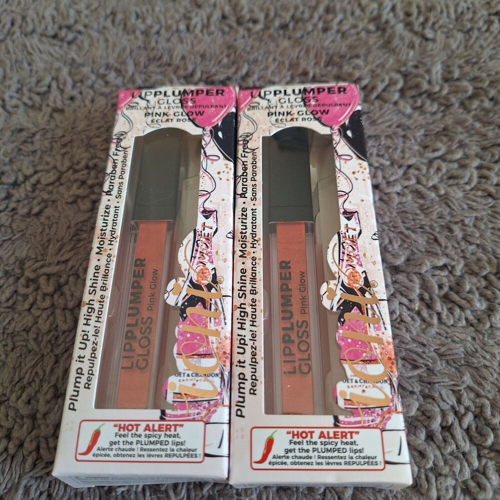 2 Pack IONI Lipplumer‎ Gloss PINK GLOW (Coral Pink) Hot Spicy